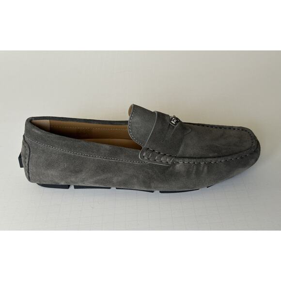 VERSACE Medusa Men\'s Charcoal Suede Driver Shoes 9 US (42 Euro) Italy 1013960 main image 4